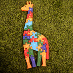 Animal Puzzle (Lion, Giraffe, Hippocampus, Fish)