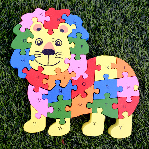 Animal Puzzle (Lion, Giraffe, Hippocampus, Fish)