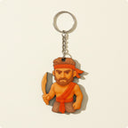 Kantara Hero Fridge Magnet &  Guardian Warrior Keychain