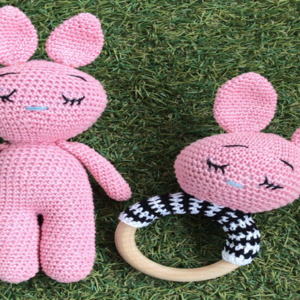 Rabbit doll and Teether set